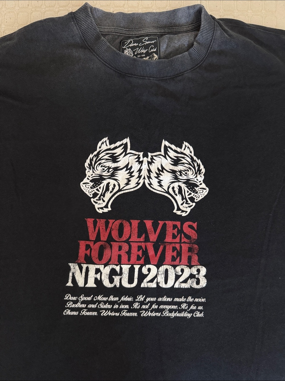 Darc Sport Black Sweatshirt with White Wolves Club Patch